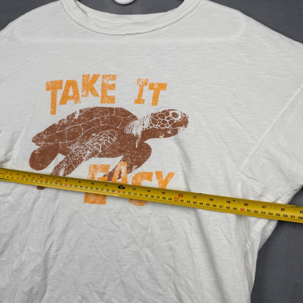 Aerie Take It Easy Turtle‎ Graphic Tee Shirt White Size S/P - Picture 3 of 7